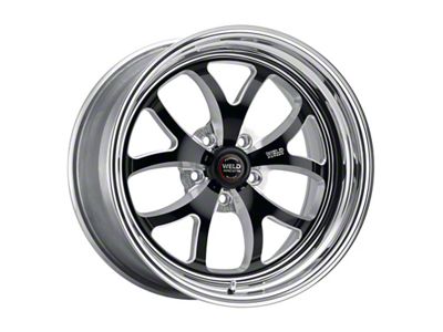 Weld Racing RTS S76 Black Center with Polished Shell Wheel; 17x11; -5mm Offset