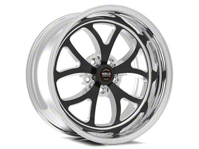 Weld Racing RTS S76 Black Center with Polished Shell Wheel; 20x8; 20mm Offset