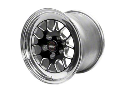 Weld Racing RTS S77 Black Center with Polished Shell Wheel; 15x6; -5mm Offset; 5x120.65mm Bolt Pattern; 80.772mm Hub Bore