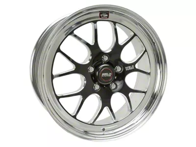Weld Racing RTS S77 Black Center with Polished Shell Wheel; 18x10; 56mm Offset