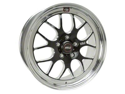 Weld Racing RTS S77 Black Center with Polished Shell Wheel; 18x11; 56mm Offset