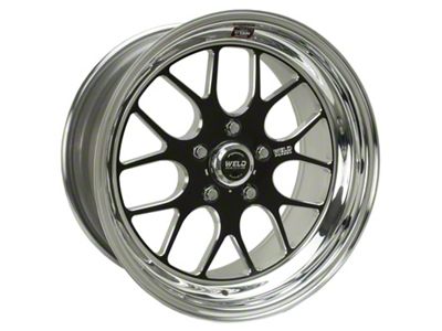 Weld Racing RTS S77 Black Center with Polished Shell Wheel; 18x8; 5mm Offset