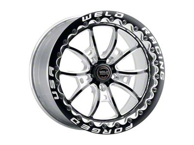 Weld Racing RTS S80 Black Center with Polished Shell Wheel; 18x5; -23mm Offset