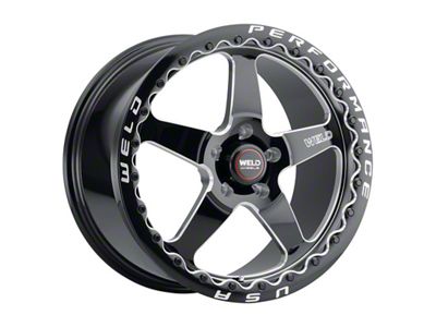 WELD Street Performance Ventura Beadlock Gloss Black Milled Wheel; 17x10; 10mm Offset