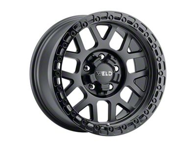 Weld Off-Road Cinch Satin Black with Gloss Black Ring Wheel; 17x8.5; 38mm Offset