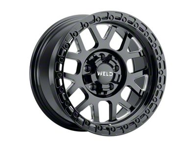 Weld Off-Road Cinch Gloss Black Milled Wheel; 17x9; -12mm Offset