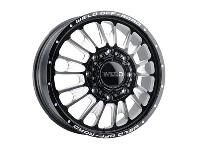 Weld Off-Road Scorch Dually Gloss Black Milled Wheel; 20x8.25; 108mm Offset