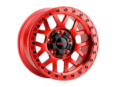 Weld Off-Road Cinch Beadlock Candy Red Wheel; 17x10; -24mm Offset