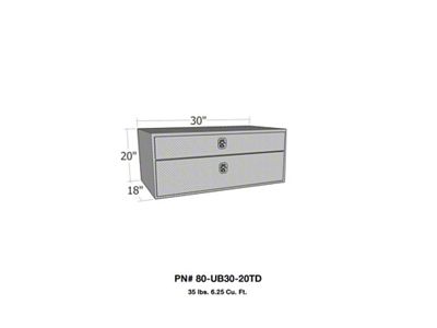 Westin UnderBody 30in x 20in w/ Top Drawer - Aluminum - 80-UB30-20TD