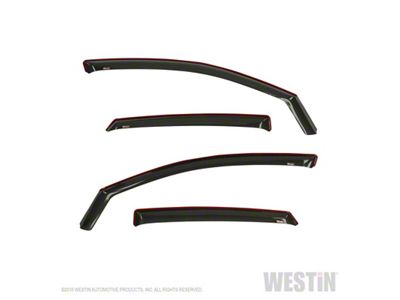 Westin 2016-2018 Honda Civic Sedan Wade In-Channel Wind Deflector 4pc - 72-44493