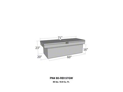 Westin Gull Wing Lid Full Size Xtra Deep - Aluminum - 80-RB157GW