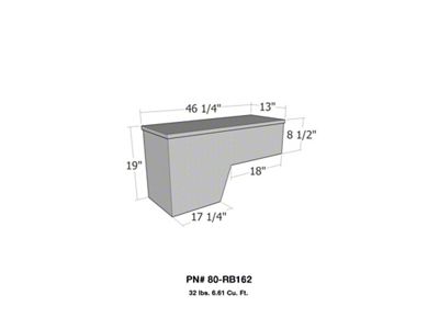 Westin Pork Chop Tool Box Driver Side 46in Wide - 80-RB162