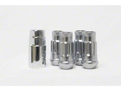 Wheel Mate 14x1.50 Monster Lug Satin Silver Locking Lug Nut - 33002SS