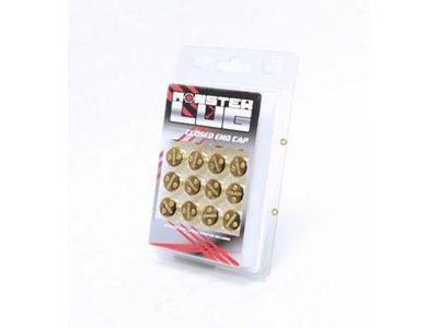 Wheel Mate Monster Lug Nut Caps - Gold 14x1.50 - 33007D