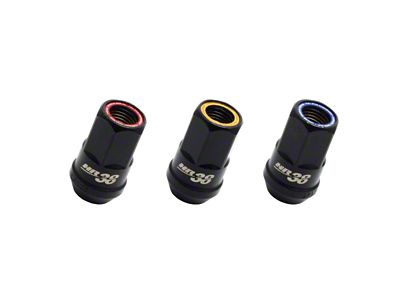 Wheel Mate Muteki HR38 Open End Lug Nuts 12x1.25 Black - HR3805BR