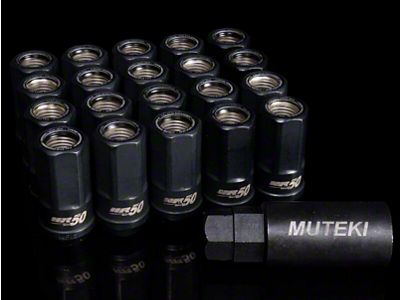Wheel Mate Muteki HR50 Open End Lug Nuts - Black - HR5007BB