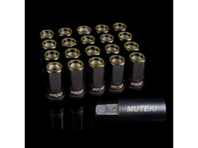 Wheel Mate Muteki HR50 Open End Lug Nuts - Black - HR5007BY