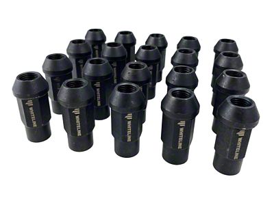 Whiteline M12x1.50 Black E-Coated Wheel Lug Nuts - Set of 20 - W93453