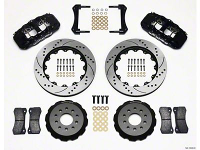 Wilwood AERO6 Front Hat Kit 14.00 Drilled 2005-2014 Mustang - 140-10830-D