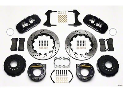 Wilwood AERO4 Rear P-Brake Kit 14.00in Drilled Big Ford New - 140-10944-D