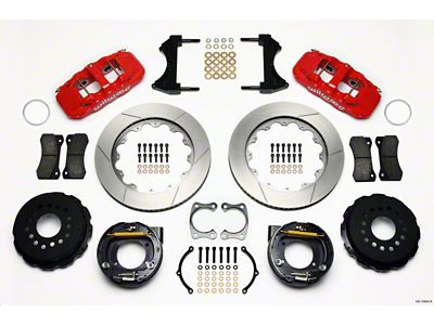 Wilwood AERO4 Rear P-Brake Kit 14.00in Red Big Ford New - 140-10944-R