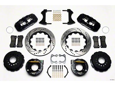 Wilwood AERO4 Rear P-Brake Kit 14.00in Drilled Small Ford 2.66in - 140-10946-D