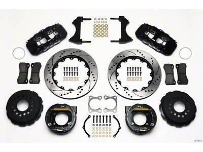 Wilwood AERO4 Rear P-Brake Kit 14.00in Drilled Big Ford Old - 140-10947-D