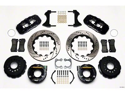 Wilwood AERO4 Rear P-Brake Kit 14.00in Drilled Small Ford 2.50in - 140-10949-D