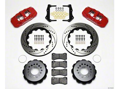 Wilwood AERO4 Rear Kit 14.25in Drilled Red 2006-10 Magnum/Challngr/Chrgr/300C - 140-11765-DR