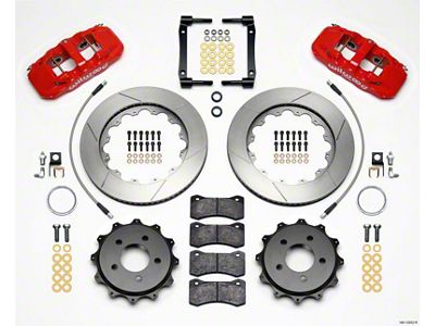 Wilwood AERO4 Rear Kit 14.25in Red 2008-2009 Pontaic G8 w/Lines - 140-12932-R