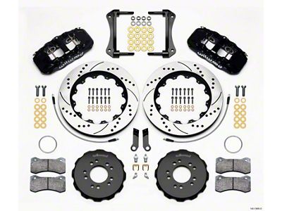 Wilwood AERO6 Front Hat Kit 14.00 Drilled 2005-2014 Mustang w/ - 140-13685-D