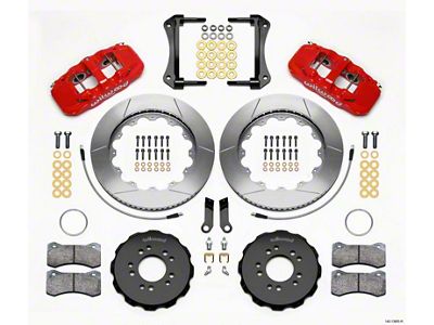 Wilwood AERO6 Front Hat Kit 14.00 Red 2005-2014 Mustang w/ - 140-13685-R