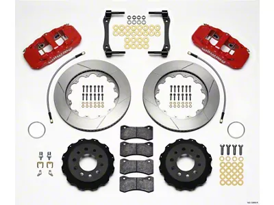 Wilwood AERO4 Rear Kit 14.25in Red 2014-Up Corvette C7 w/Lines - 140-13698-R
