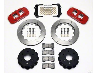 Wilwood AERO4 RearTruck Kit 14.25in Red 1999-2010 GM 1500-SUV 2 - 140-9838-R