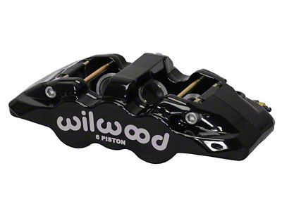 Wilwood Caliper-Aero6-R/H - Black 1.62/1.12/1.12in Pistons 1.25in Disc - 120-13289-BK
