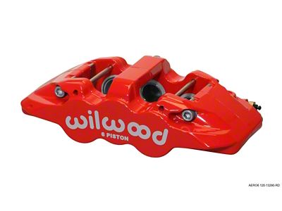 Wilwood Caliper-Aero6-L/H - Red 1.62/1.12/1.12in Pistons 1.25in Disc - 120-13290-RD