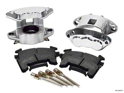 Wilwood D154 Front Caliper Kit -Polished 2.50in Piston 1.04in Rotor - 140-12097-P