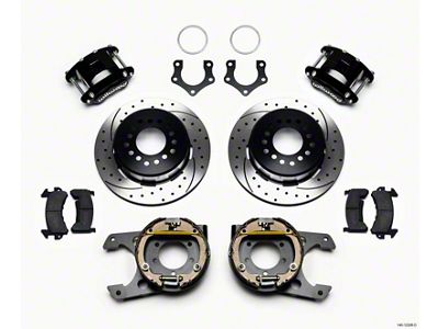 Wilwood D154 P/S Park Brake Kit Drilled Mopar/Dana 2.50in Off - 140-12208-D