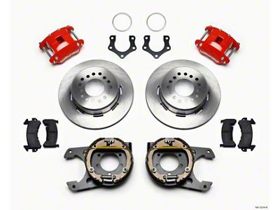 Wilwood D154 P/S Park Brake Kit Red Mopar/Dana 2.36in Off - 140-12214-R
