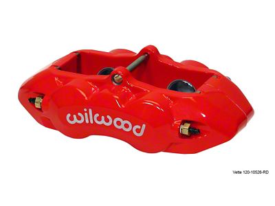 Wilwood Caliper-D8-4 Rear Red 1.38in Pistons 1.25in Disc - 120-10526-RD