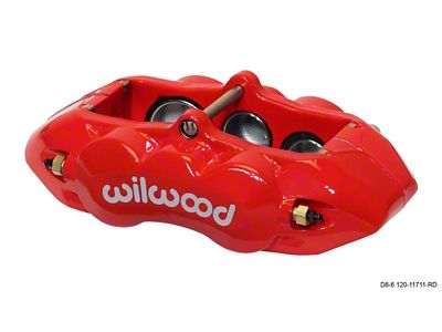 Wilwood Caliper-D8-6 R/H Front Red 1.88/1.38/1.25in Pistons 1.25in Disc - 120-11711-RD