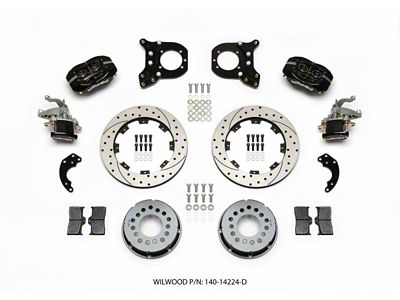 Wilwood Forged Dynalite P/S Rear Kit w/MC4 P-Brake Drilled - 140-14224-D