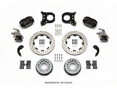 Wilwood Forged Dynalite P/S Rear Kit w/MC4 P-Brake Drilled - 140-14259-D