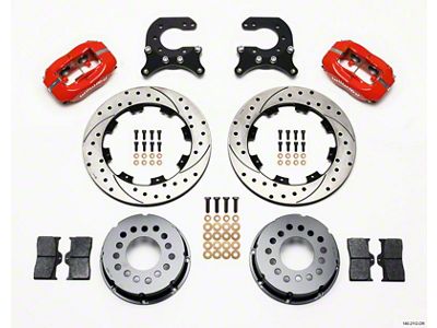 Wilwood Forged Dynalite P/S Rear Kit Drilled Red Chev 12 - 140-2112-DR