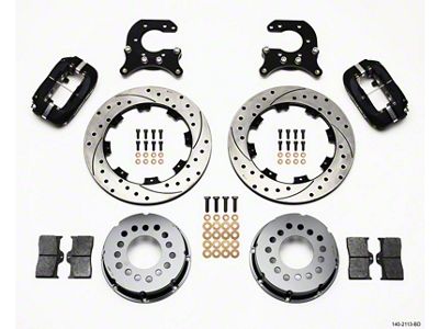 Wilwood Forged Dynalite P/S Rear Kit Drilled Rotor Small Ford - 140-2113-BD