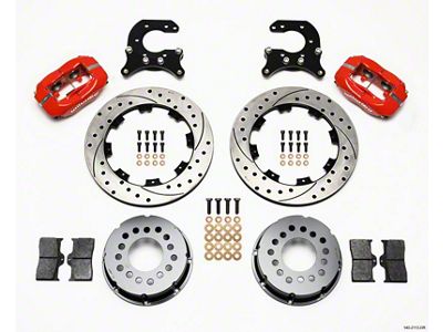 Wilwood Forged Dynalite P/S Rear Kit Drilled Red Small Ford - 140-2113-DR