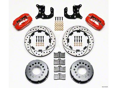 Wilwood Forged Dynalite P/S Rear Kit Drilled Red Mopar-Dana 2.72in - 140-2116-DR