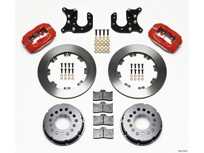 Wilwood Forged Dynalite P/S Rear Kit Red Mopar-Dana 2.72in Offset - 140-2116-R