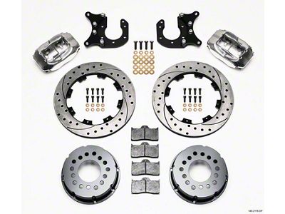 Wilwood Forged Dynalite P/S Rear Kit Drilled Polished New Big - 140-2118-DP