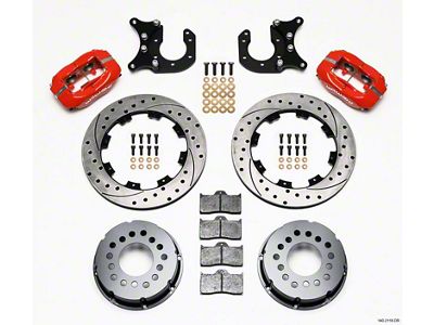 Wilwood Forged Dynalite P/S Rear Kit Drilled Red New Big - 140-2118-DR